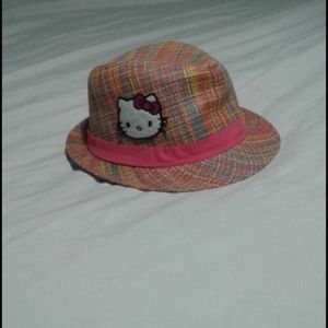 Rainbow hello kitty girls hat